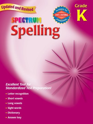 cover image of Spelling, Grade K